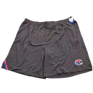 Champion Sweat Shorts Mens 5XLT GRAY 10" Inseam Powerblend Logo Dark Drawstring